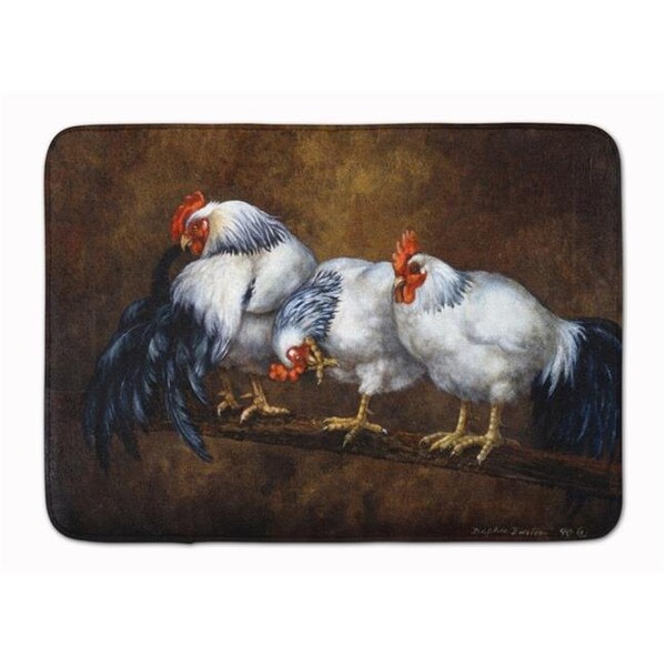 Carolines Treasures Carolines Treasures BDBA0081RUG Roosting Rooster & Chickens Machine Washable Memory Foam Mat BDBA0081RUG - main